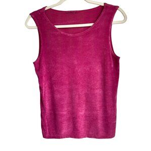 Unbranded Women Sz Small Y2K Slinky Hot pink top sleeveless stretch retro